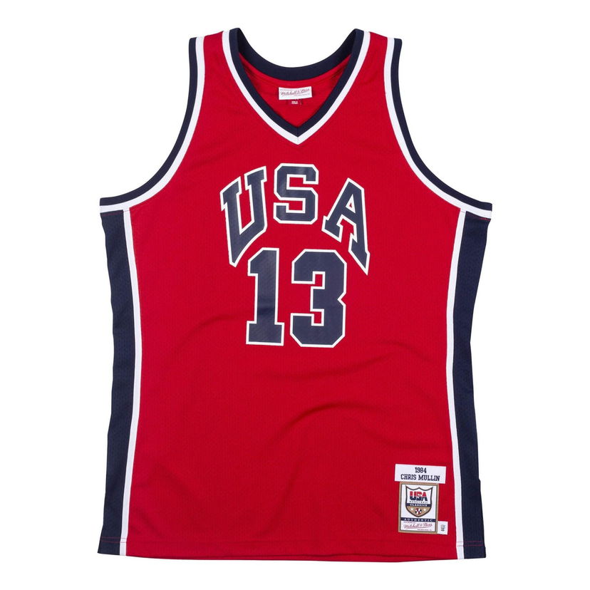 Jersey Mitchell & Ness Team USA 1984 Chris Mullin Basketball Jersey Punainen | AJY4AC19079-USASCAR84CMU