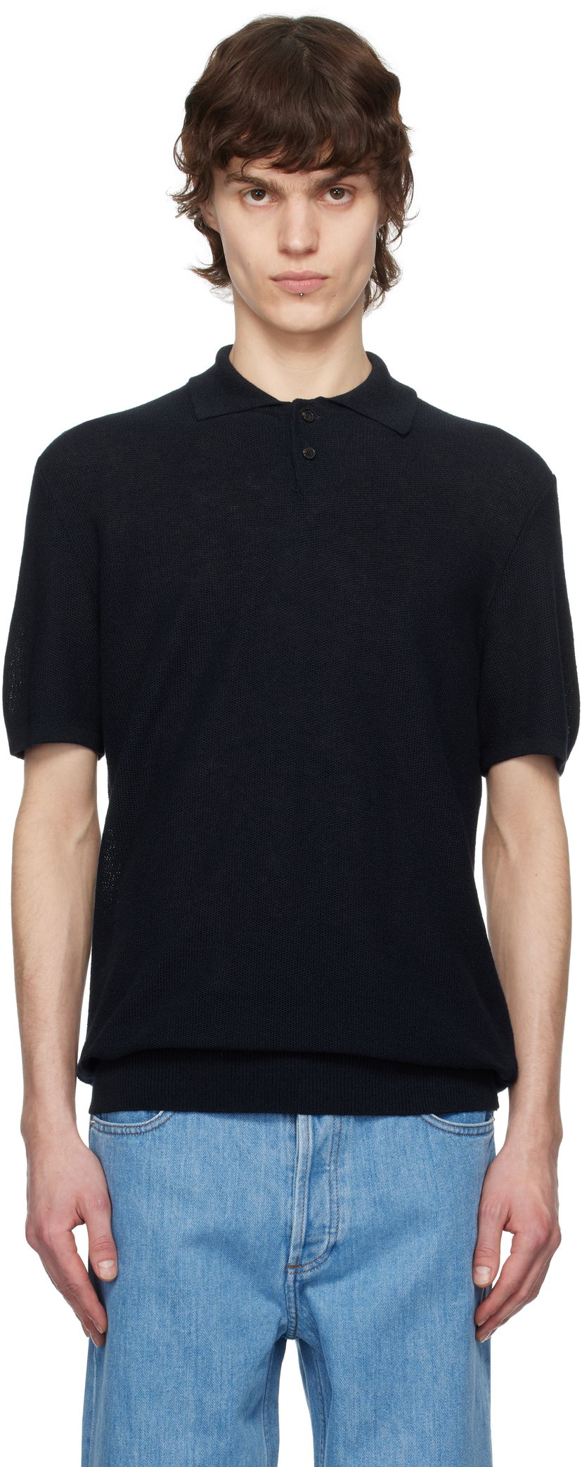 Poolopaita A.P.C. A.P.C. Jay Knit Polo Shirt Tummansininen | VIAJC-H23315