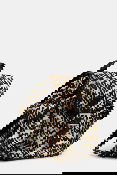 Reppu GANNI Ganni Leopard Print Small Nylon Bucky Backpack Beige | A6617, 4