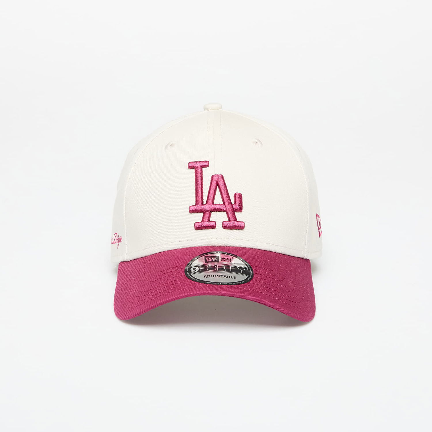 Korkki New Era Los Angeles Dodgers 9FORTY Side Script Adjustable Cap Valkoinen | 60667556, 0