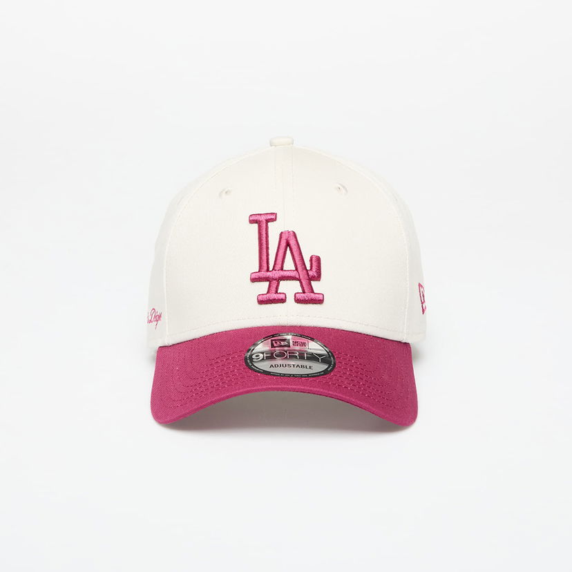 Korkki New Era Los Angeles Dodgers 9FORTY Side Script Adjustable Cap Valkoinen | 60667556