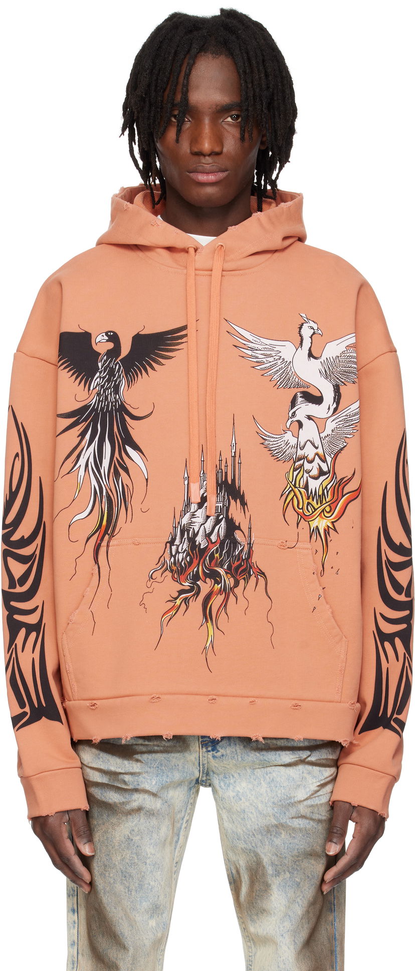 Huppari Who Decides War Who Decides War Nefarious Winged Graphic Hoodie Oranssi | 1110400004SS25