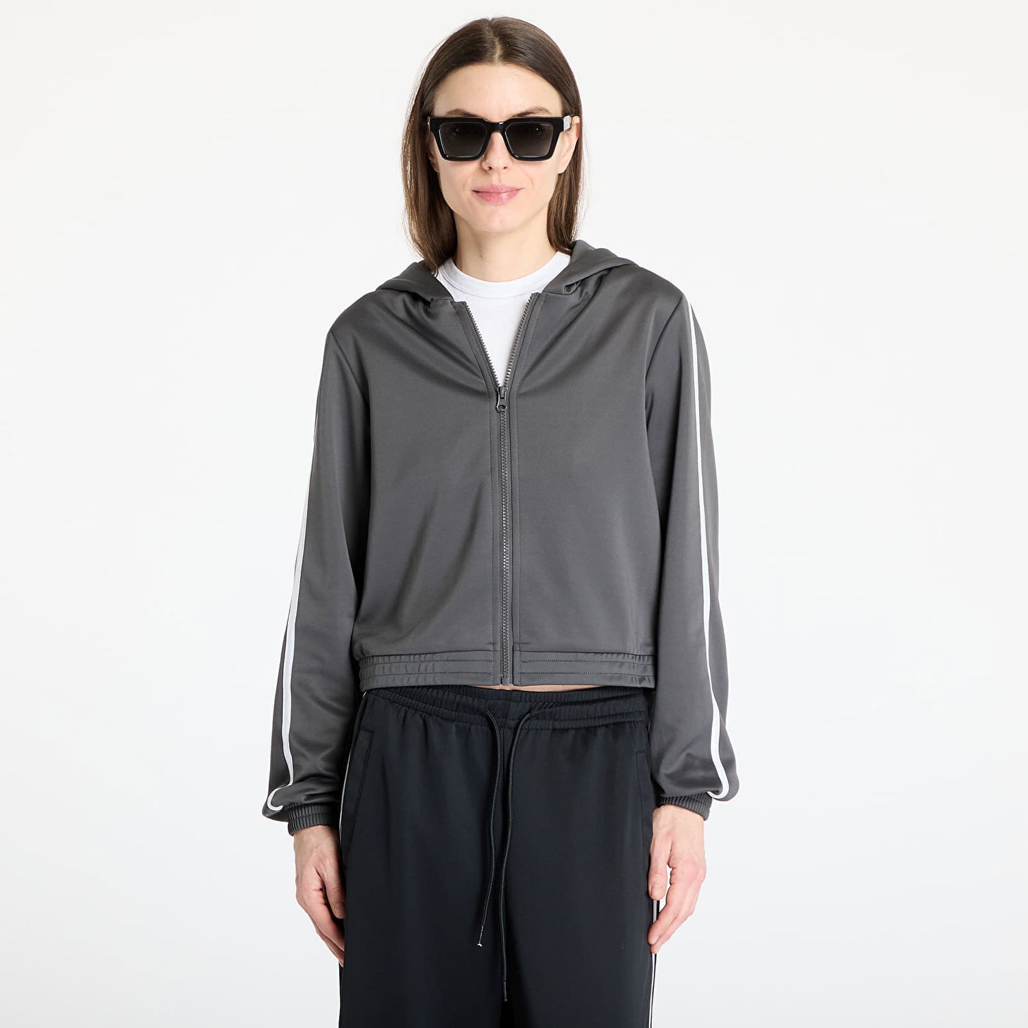 Huppari Urban Classics Urban Classics Cropped Track Jacket Harmaa | TB7135-03516, 0