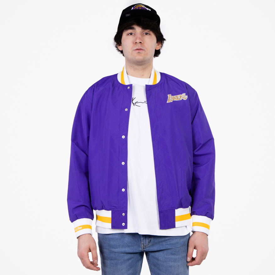Takki Mitchell & Ness 75th Anniversary Warm Up Jacket Los Angeles Lakers Violetti | OJBF1201-LALYYPPPDKPR, 0