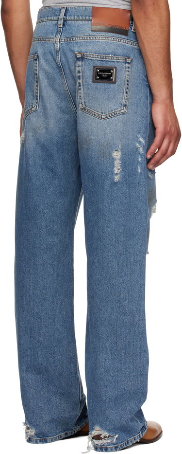 Jeans Dolce & Gabbana Dolce&Gabbana Oversized Distressed Tag Jeans Sininen | GWVNXDG8MT7, 2