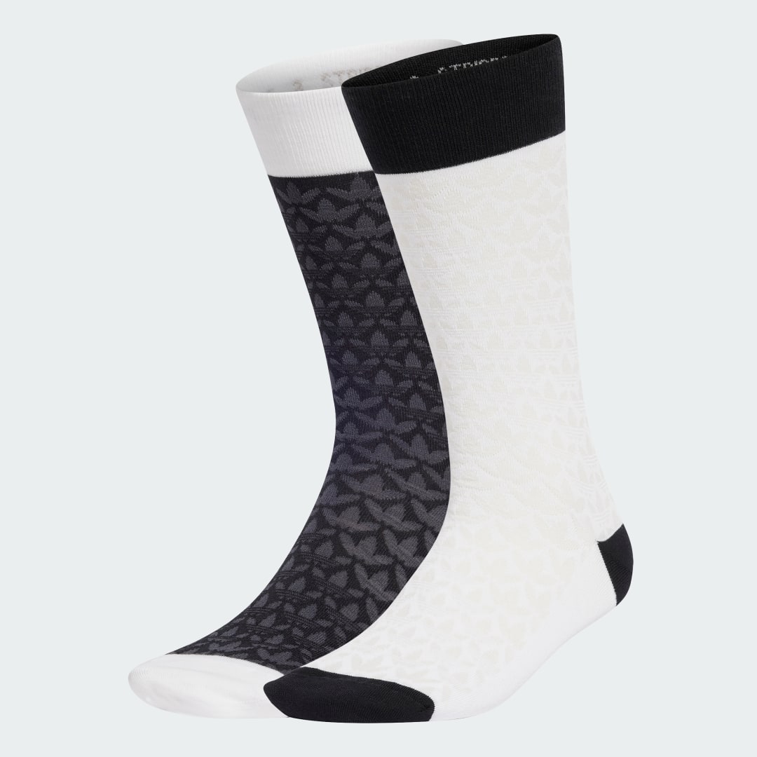 Sukat adidas Performance Two Pack Monogram Crew Socks Valkoinen | JC8631, 1