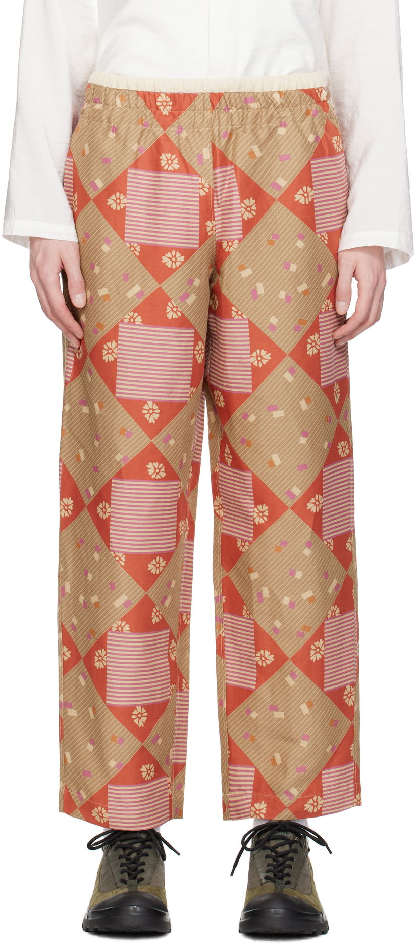 Verryttelyhousut Ranra RANRA Print Collector Trousers Oranssi | AMSS25TP01605