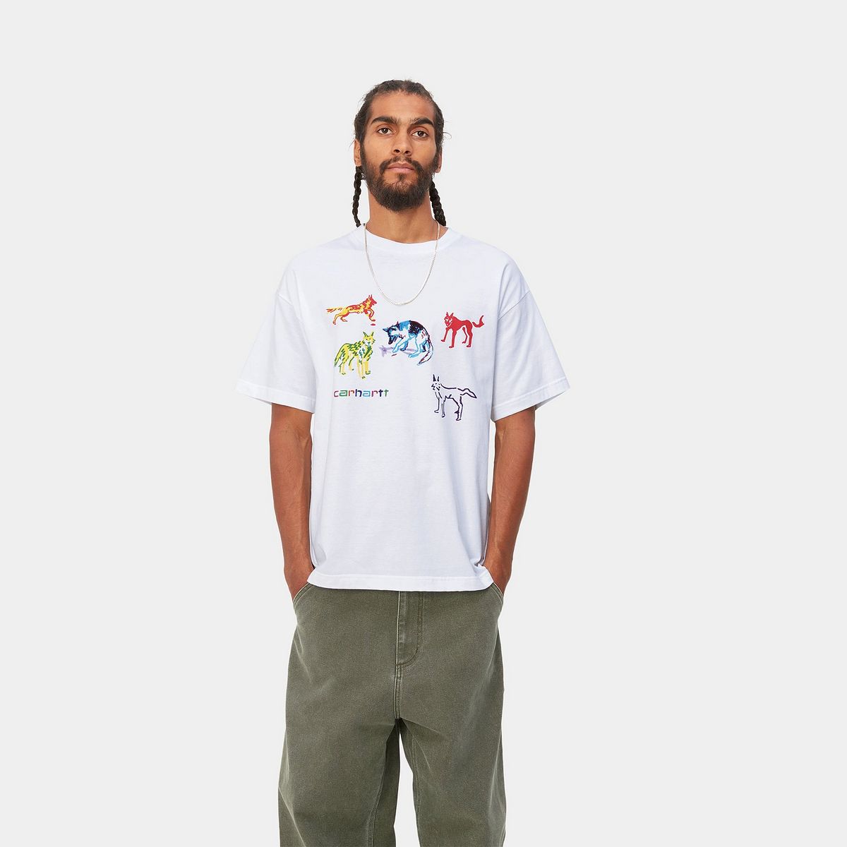 T-paita Carhartt WIP Ollie Mac Huskies T-Shirt Valkoinen | I032410_02_XX, 1