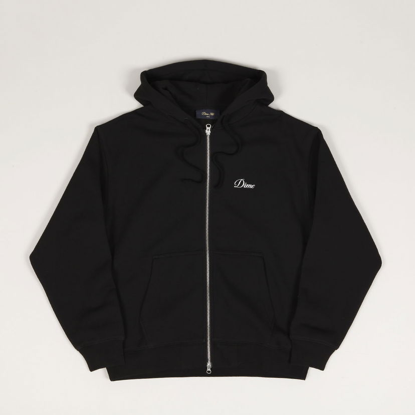 Huppari Dime Dime Cursive Zip Hoodie Musta | DIME2SP2547BLK