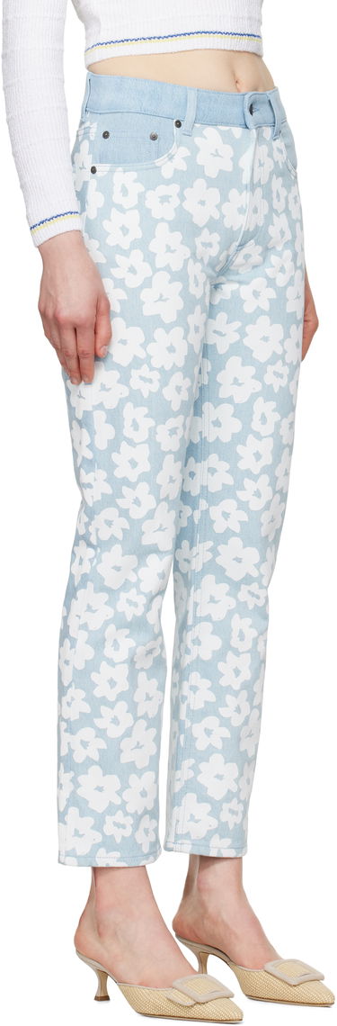 Jeans MSGM MSGM Printed Jeans Sininen | 3841MDP232 257272, 1