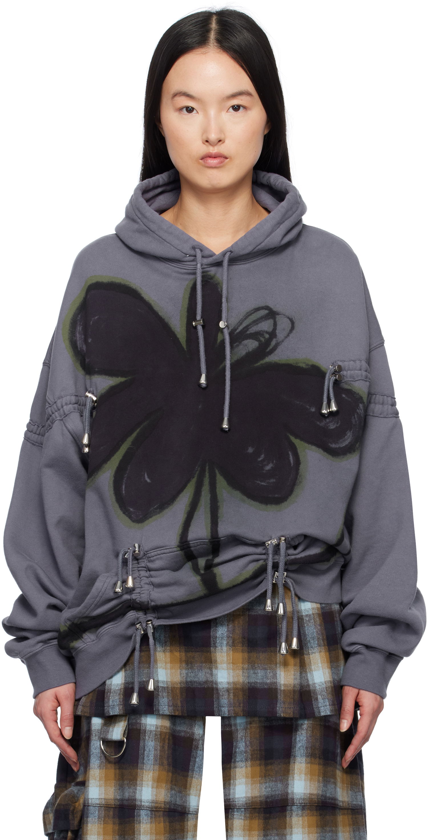 Huppari Collina Strada Collina Strada Burst Hoodie with Drawstrings Harmaa | XX8012, 0