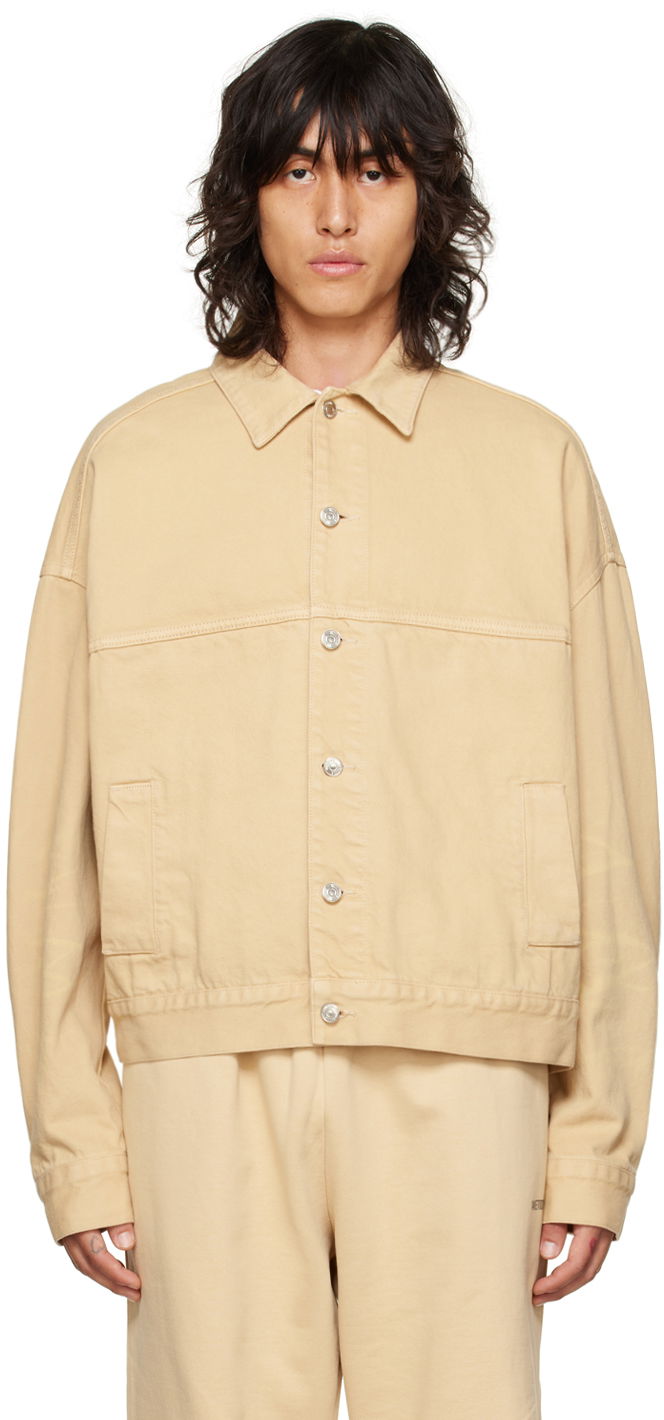 Takki We11done We11done Trucker Denim Jacket Beige | WD-DJ3-22-376-U-BG
