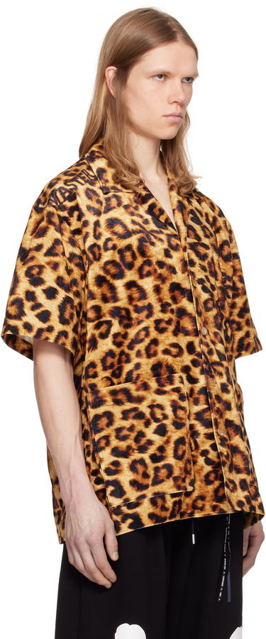 Paita Mastermind WORLD Mastermind World Leopard Short Sleeve Shirt Ruskea | MW25S14-SH015-600, 1