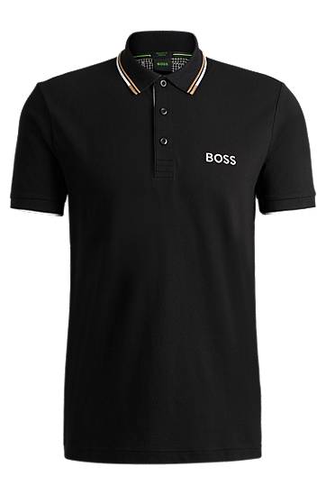 Poolopaita BOSS BOSS Contrast Logo Polo Shirt Musta | 50469102