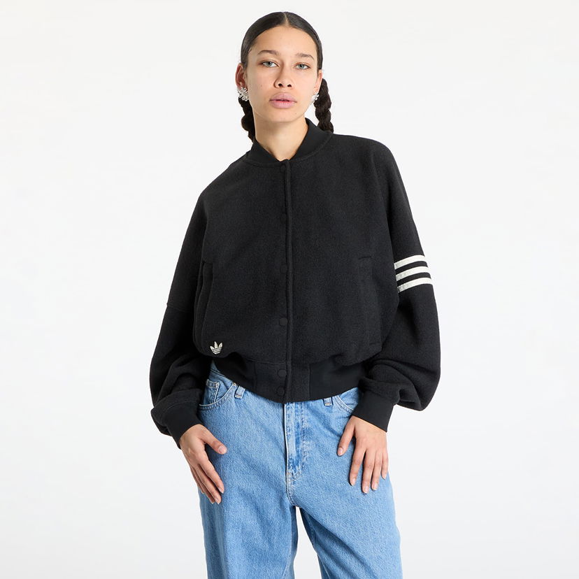 Bomber-takki adidas Originals Neuclassics Boucle Bomber Jacket Musta | JI8525