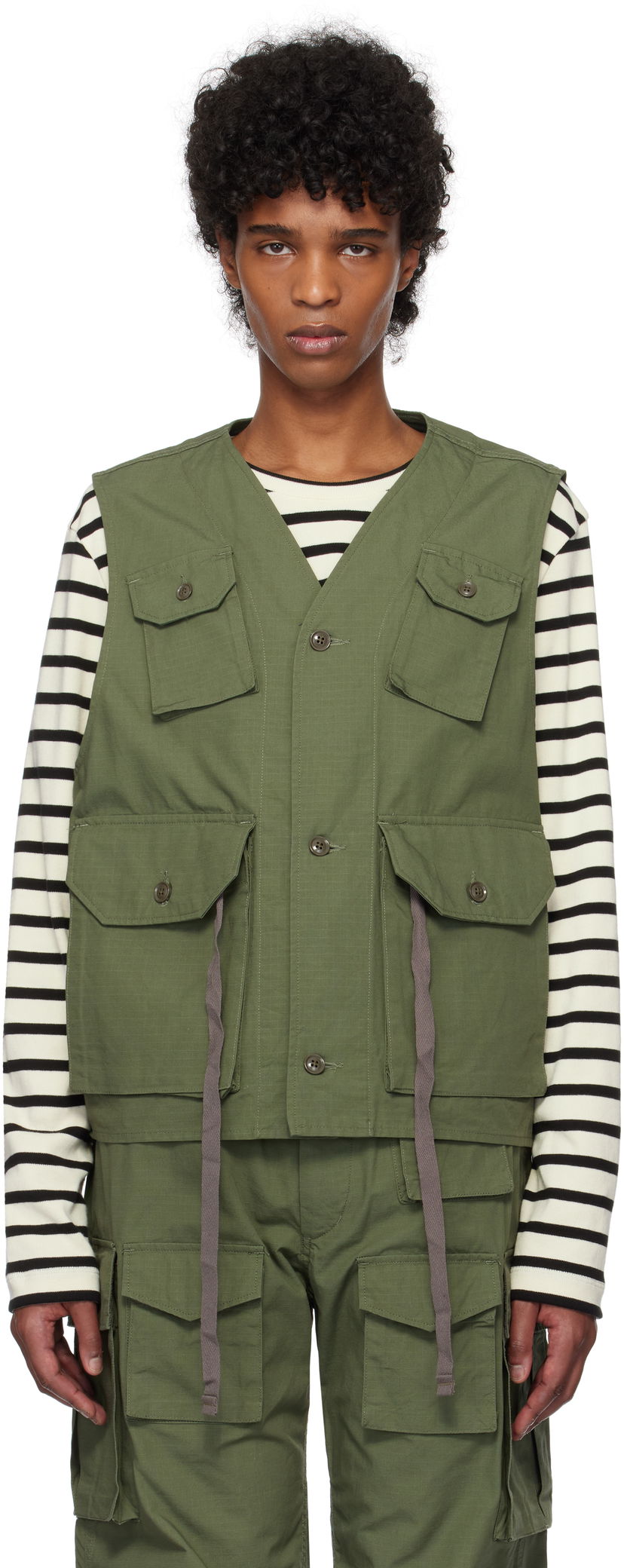 Liivi Engineered Garments Engineered Garments C-1 Field Vest Vihreä | 25S1C010