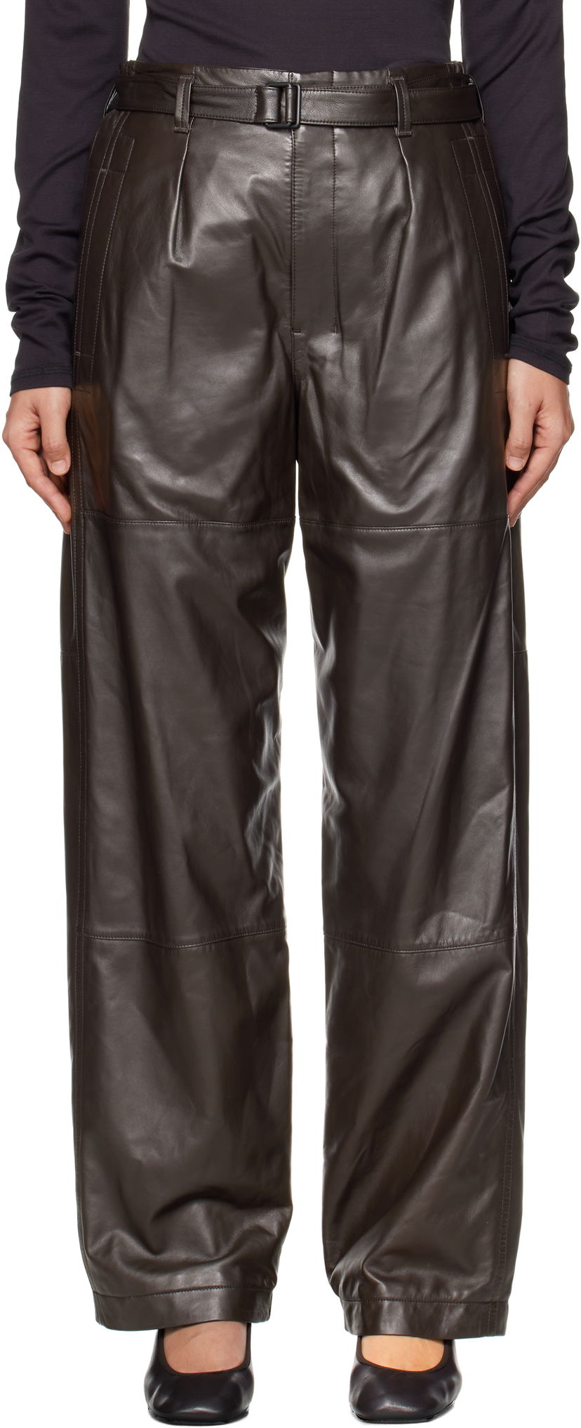 Housut LEMAIRE Drawstring Parachute Pants Musta | PA1145 LL0094