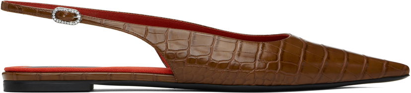 Tennarit ja kengät Stella McCartney Elsa Slingback Ballerina Flats Ruskea | 810500AP0AU0