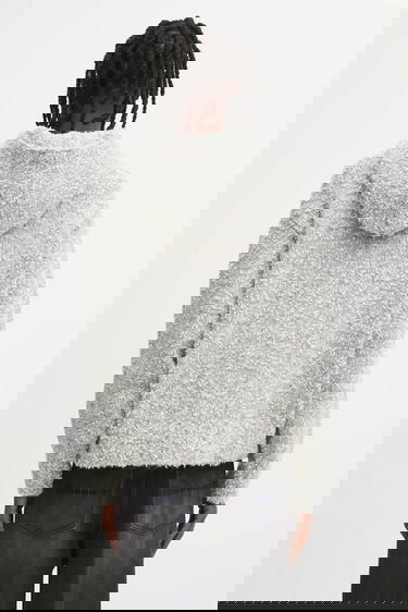 Villapaita ADER ERROR KNIT Textured Full-Zip Cardigan with Embroidered Details Harmaa | BO01FWKT0704GR, 2