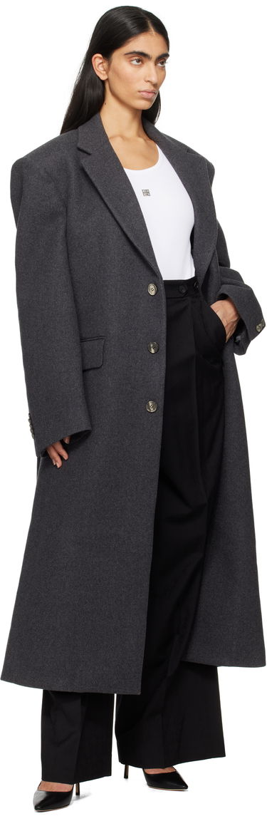 Takit WARDROBE.NYC Single Breasted Long Coat Harmaa | W4002F24WO, 3