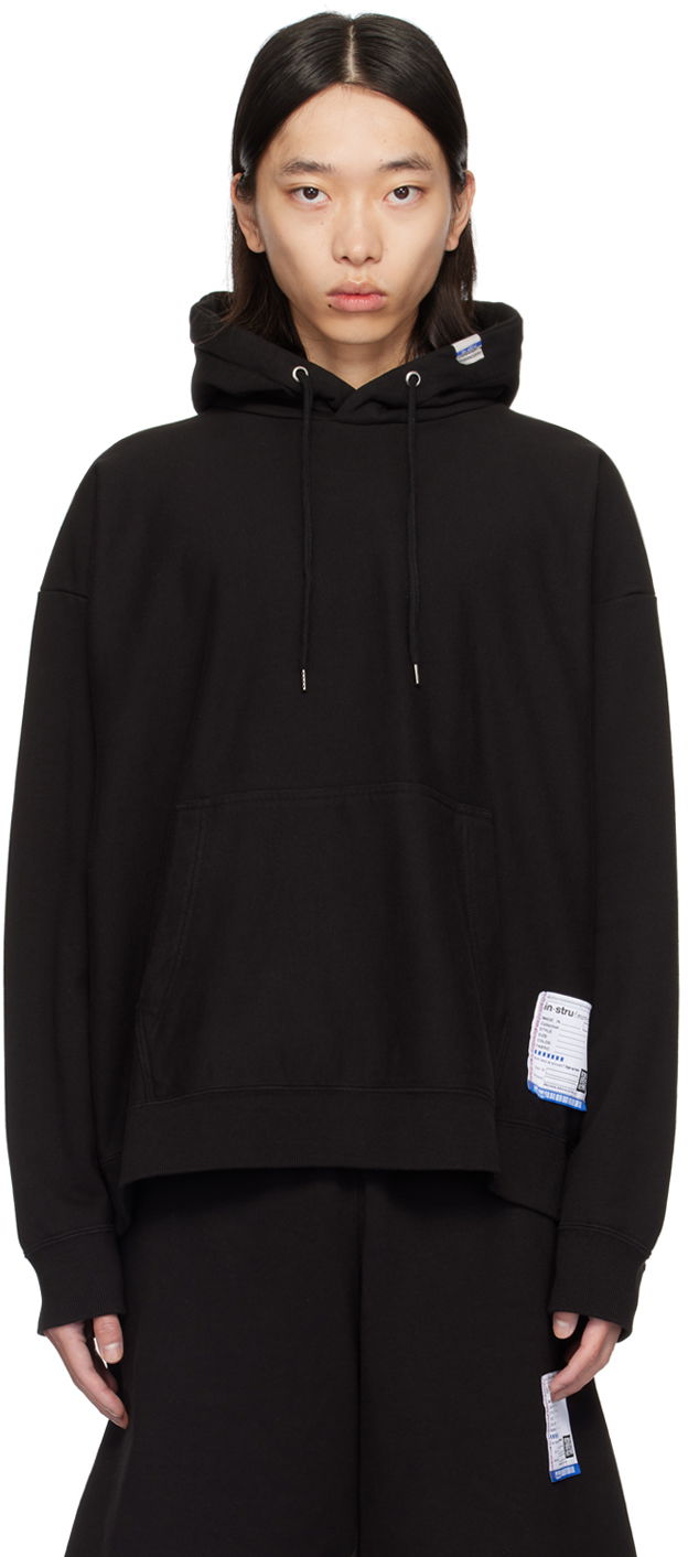 Huppari Maison MIHARA YASUHIRO French Terry Hoodie Musta | I12HD501