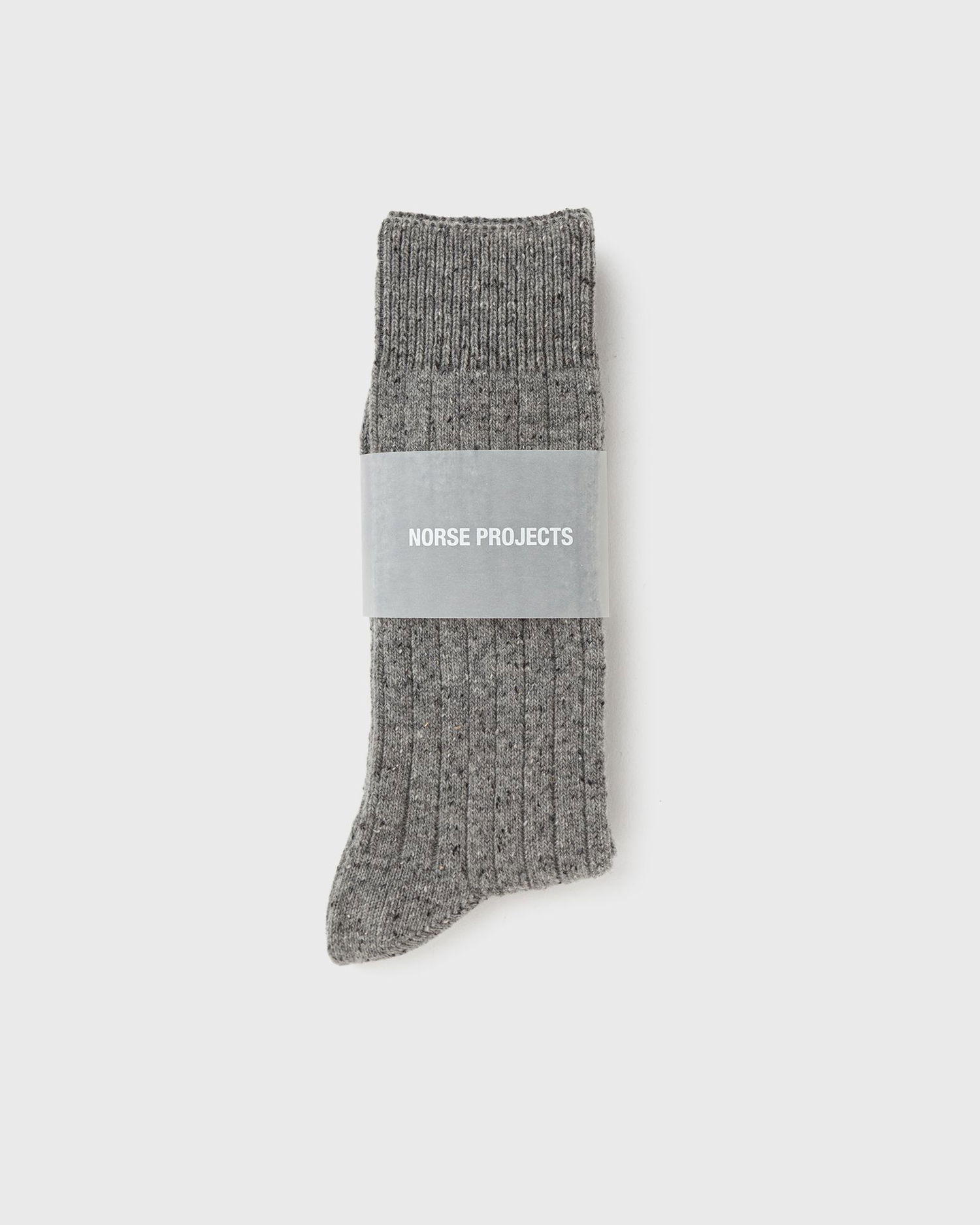Sukat NORSE PROJECTS Bjarki Neps Wool Rib Sock Harmaa | N82-0008-1500, 0