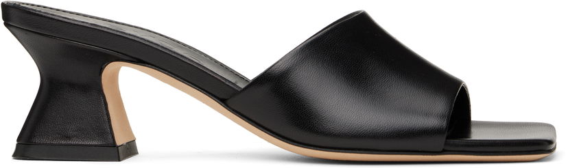 Kengänhoito Aeyde Aeyde Ale Leather Mules Musta | A11-HS-ARCS45TB142-SS25-800-007