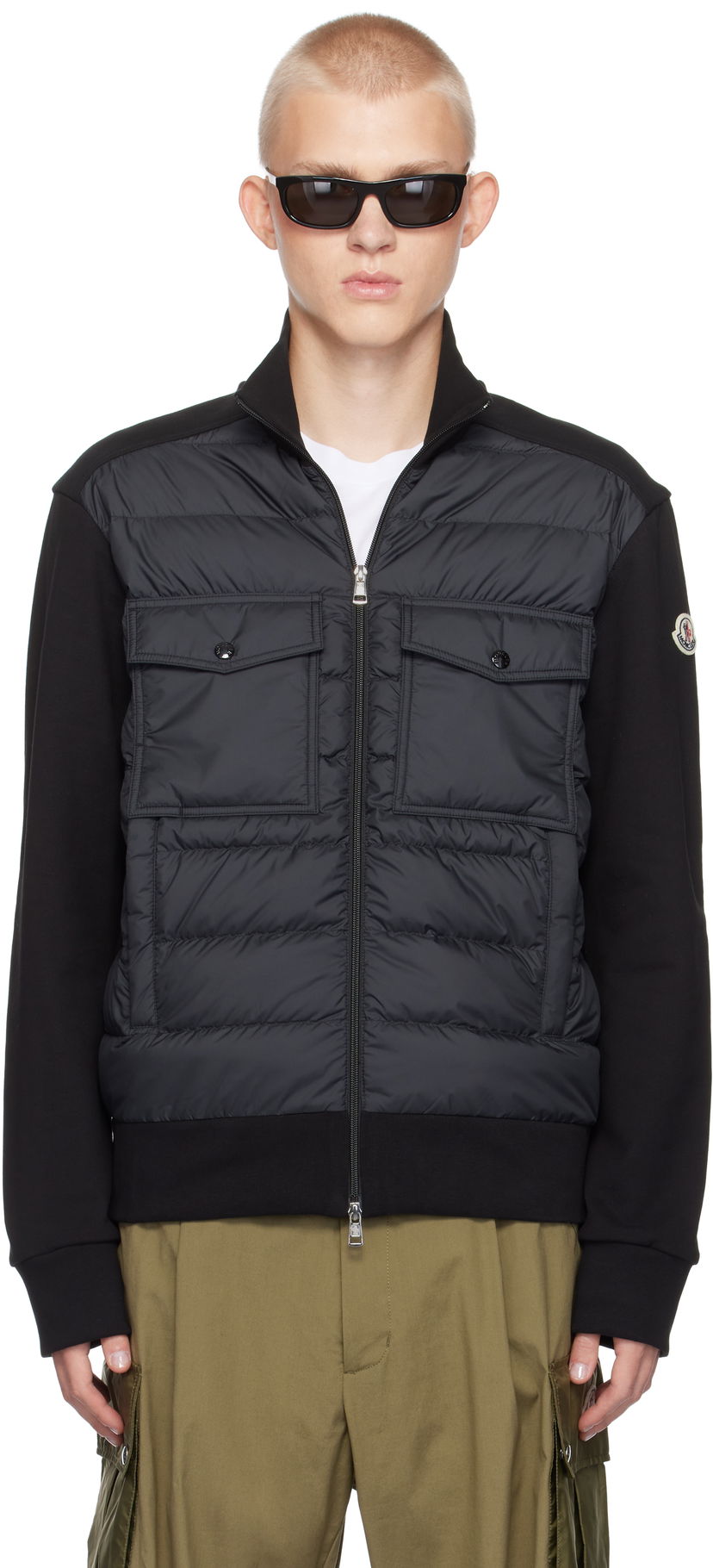 Puffer takki Moncler Zip Up Down Jacket Musta | J20918G0003389AHS