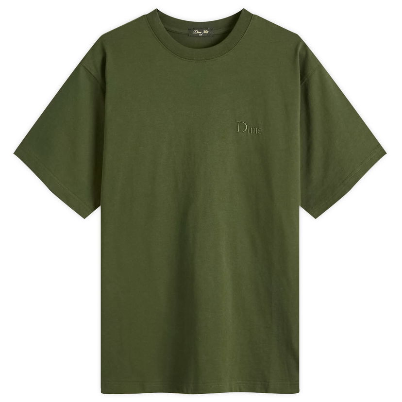 T-paita Dime Dime Classic Small Logo T-Shirt, Size Large Vihreä | DIMESP2550FOR