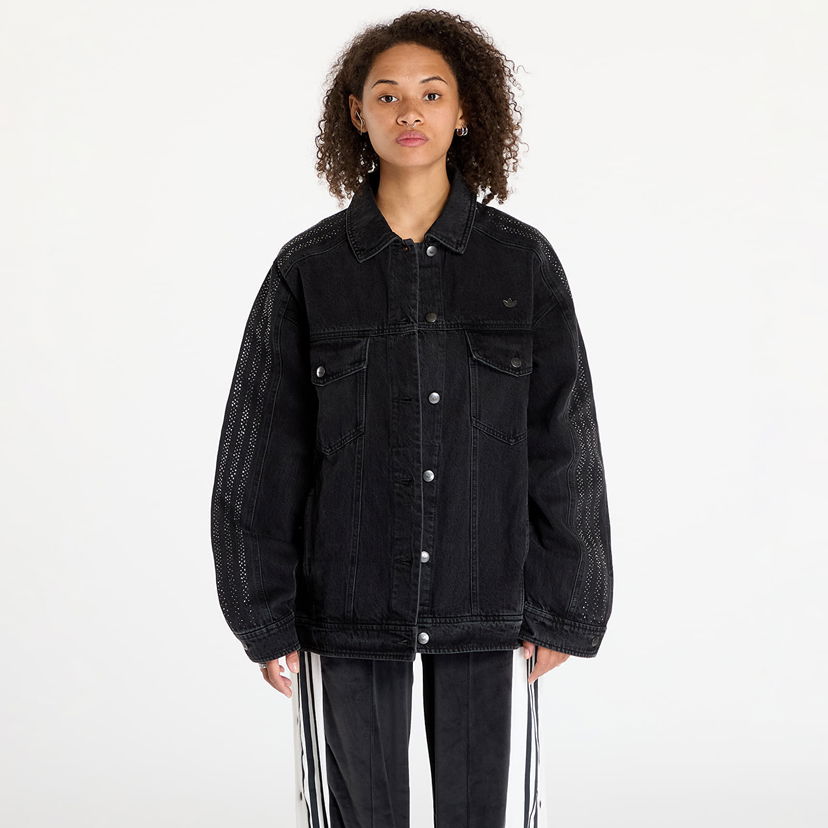 Takki adidas Originals Atlanta Denim Jacket Black Musta | IW3103