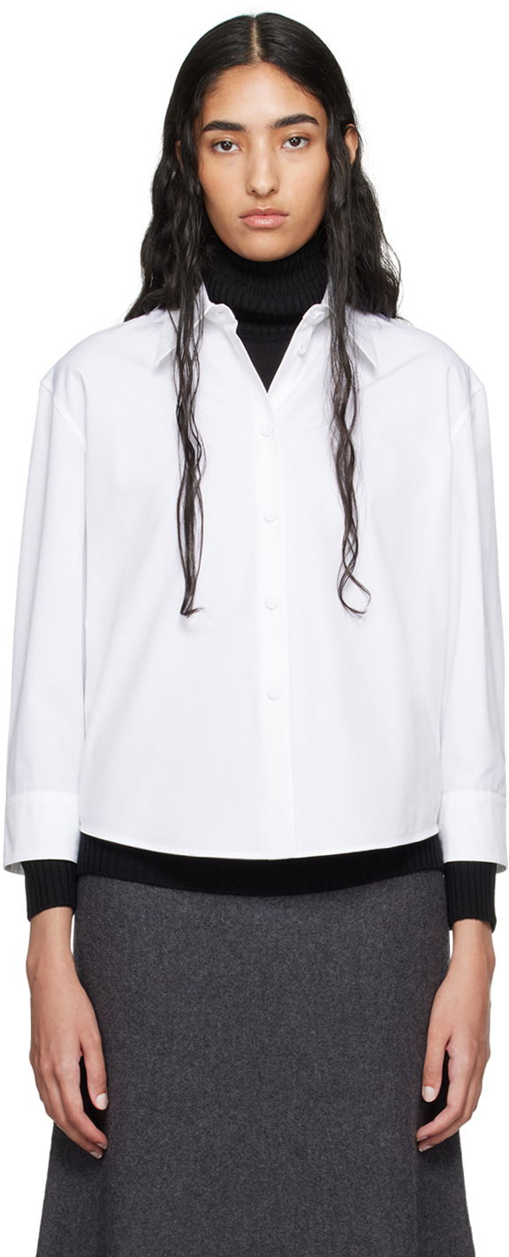 Paita Jil Sander Cropped Button-Up Shirt Valkoinen | J02DL0205_J45002, 0
