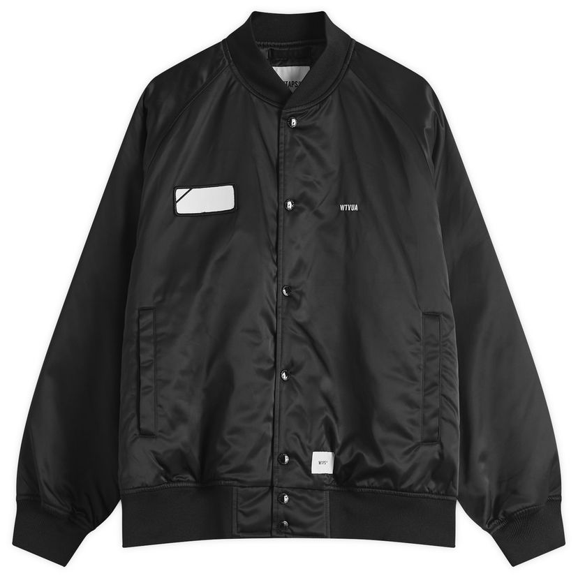 Bomber-takki WTAPS Black 11 Team Jacket Musta | 242TQDT-JKM05-BLK
