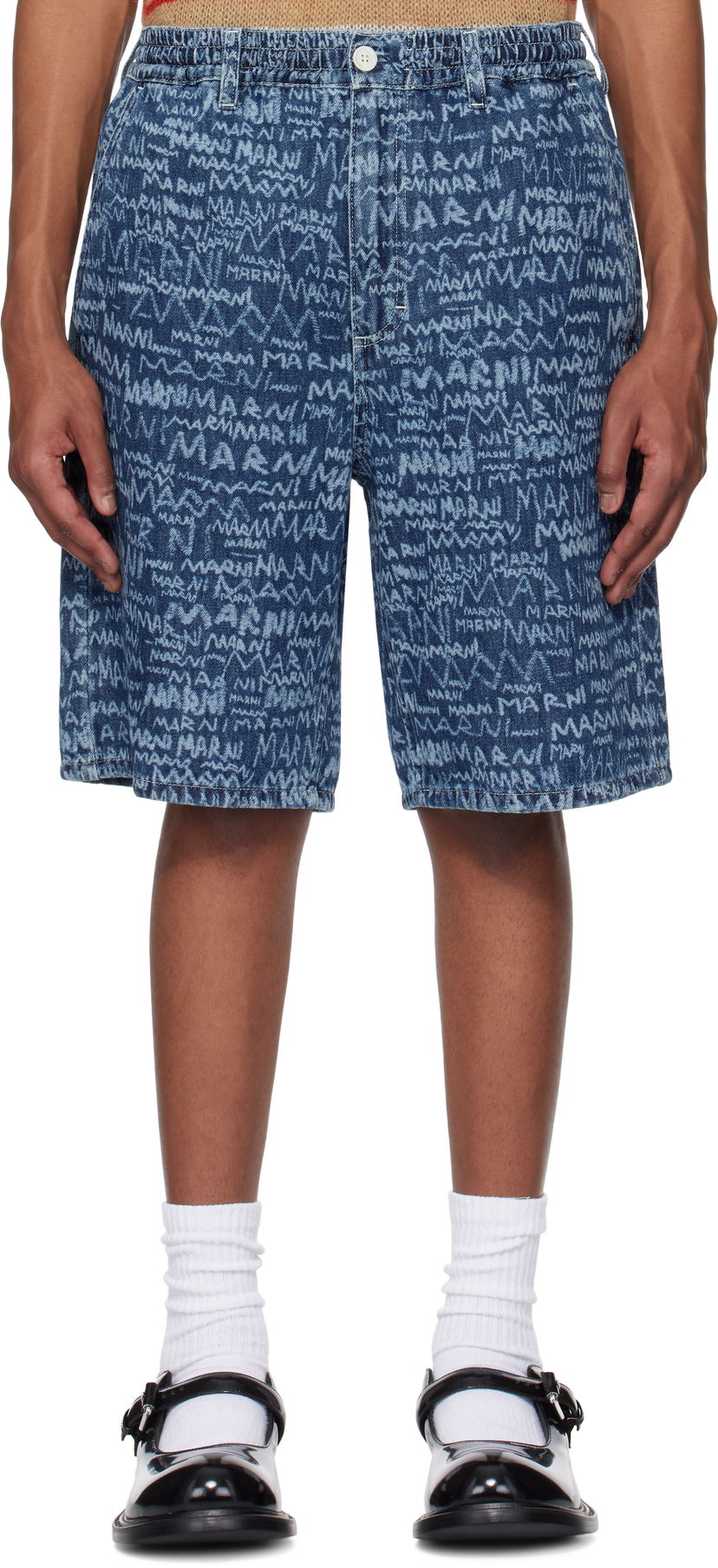 Shortsit Marni Marni Bleached Lasered Denim Shorts Sininen | PUJU0070A0 USCX38