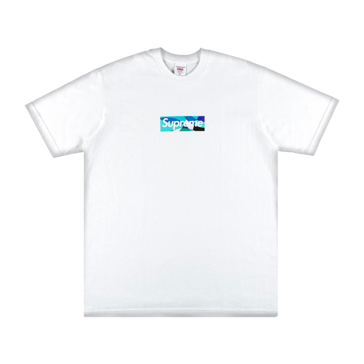 T-paita Supreme Emilio Pucci x Box Logo Tee 'White/Blue' Valkoinen | SS21T4 WHITE BLUE, 1