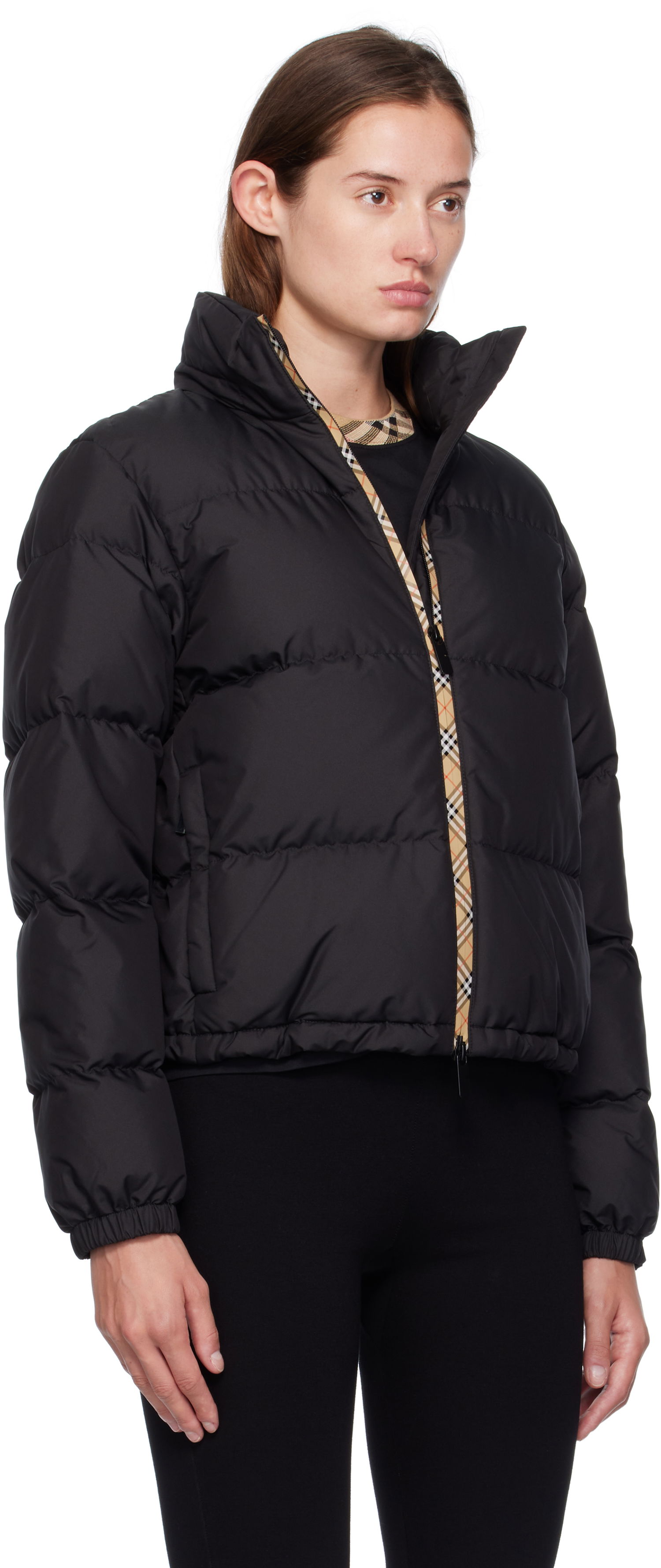 Puffer takki Burberry Ambleside Down Puffer Jacket Musta | 8113822, 1