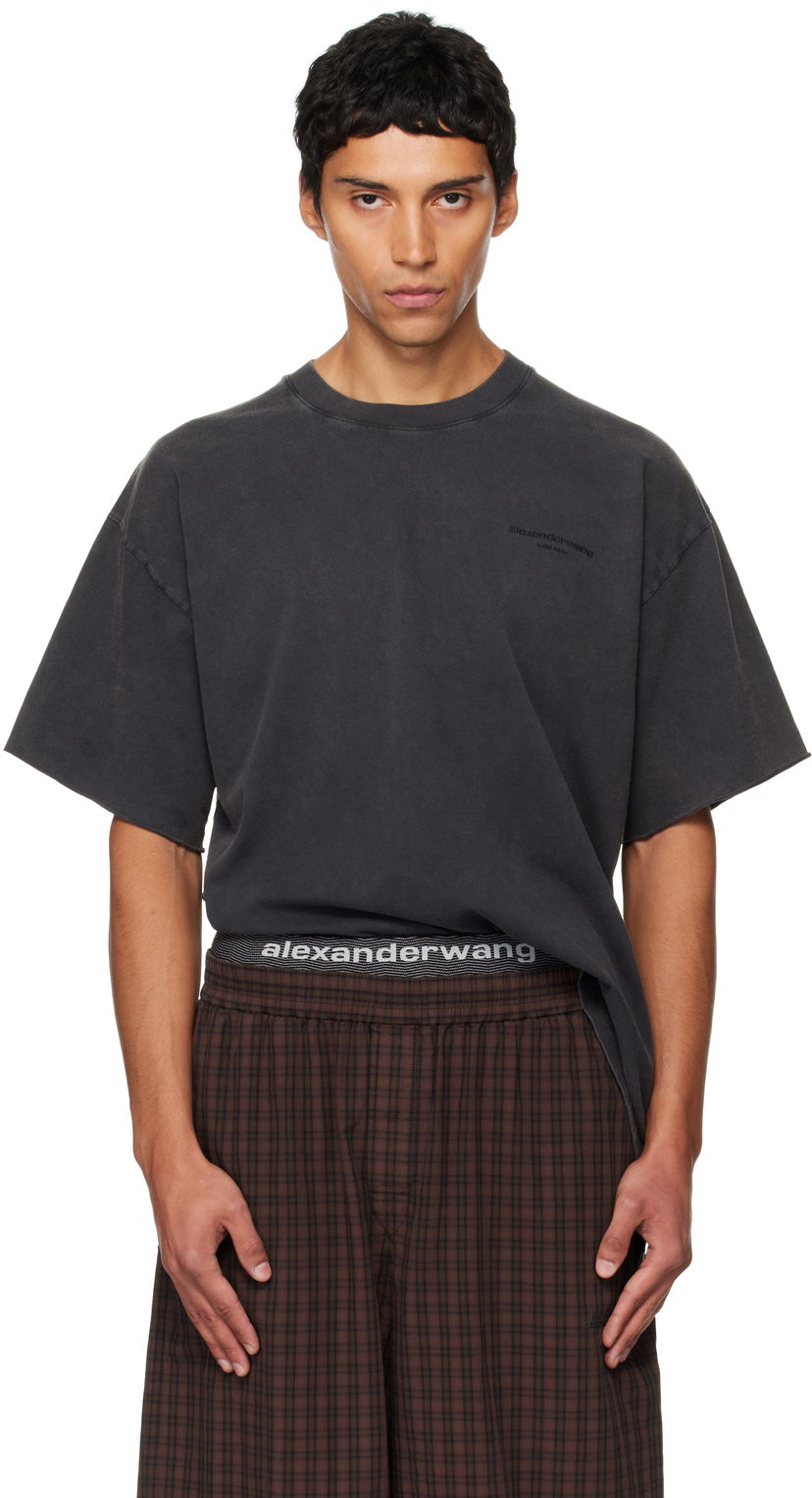 T-paita Alexander Wang Alexander Wang Short Sleeve T-Shirt Musta | 6CC3251101