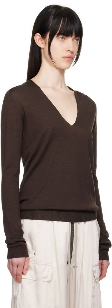Villapaita Rick Owens Rick Owens Hollywood V-Neck Sweater Musta | RP01E7623 M, 4