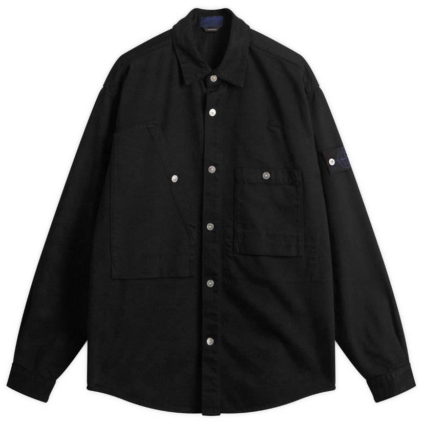 Paita Stone Island Bull Denim-TC Overshirt Musta | K2S151100008-V0029