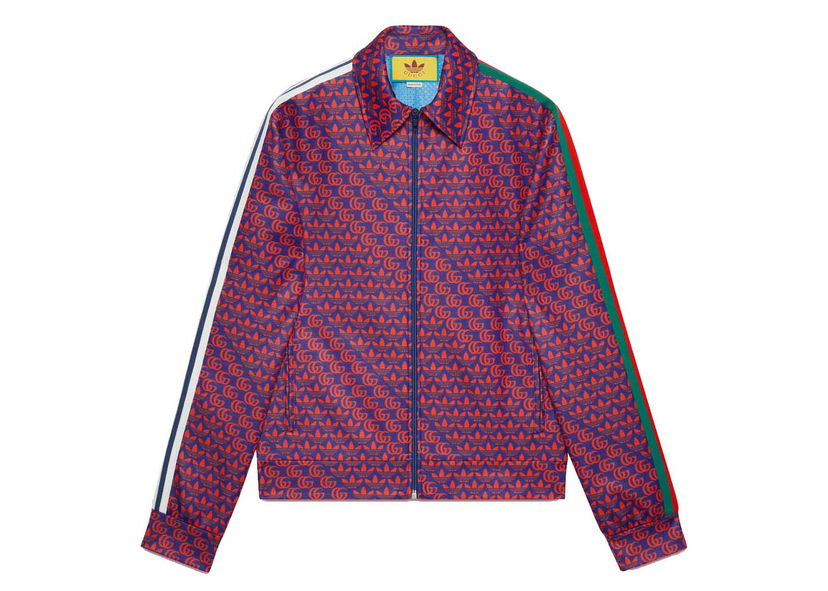 Takki Gucci adidas x Double G and Trefoil Print Jacket Blue/Red Violetti | 692112 XJEKV 4711