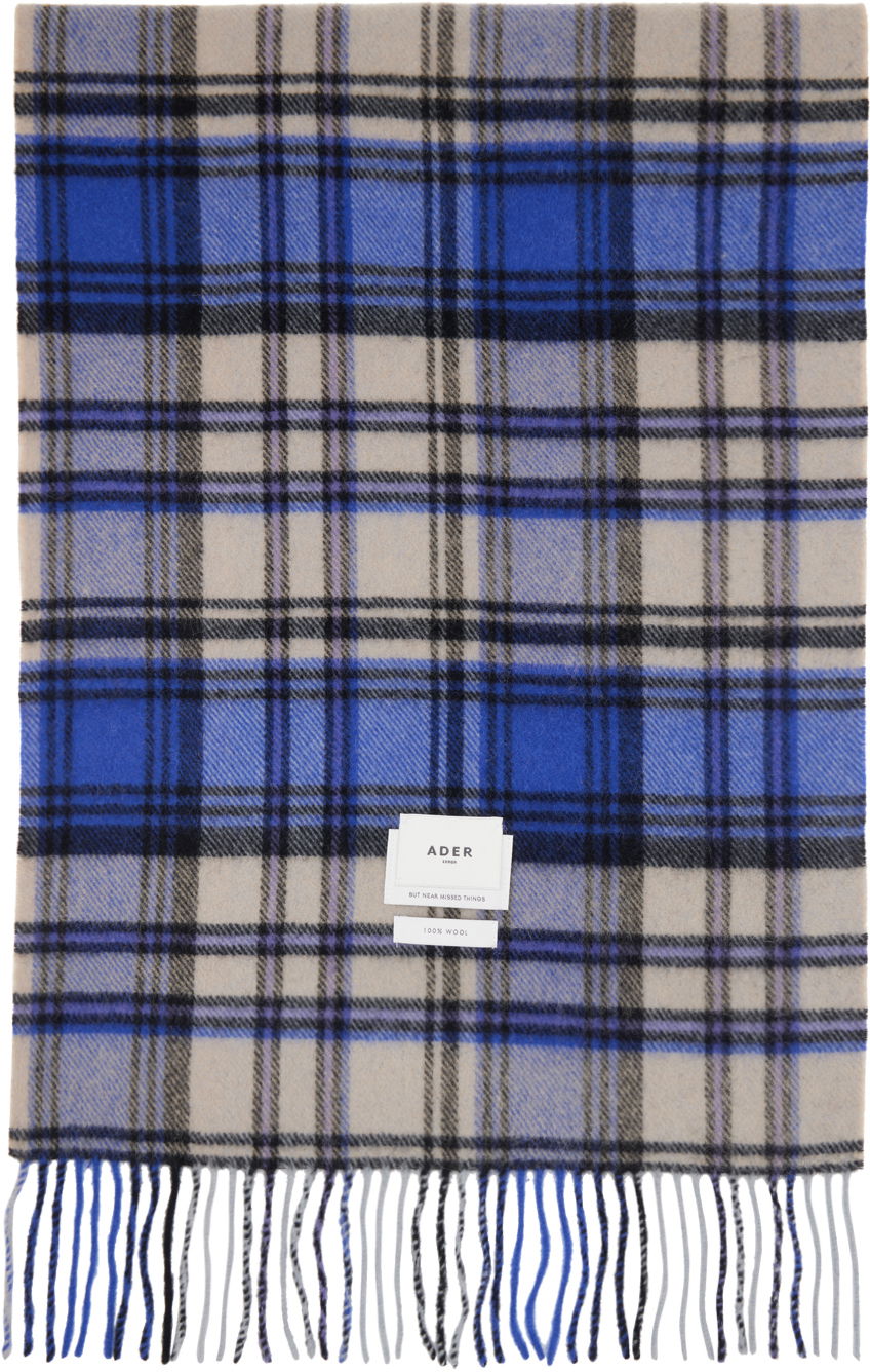 Huivi ADER ERROR Plaid Muffler Scarf Sininen | BMADFWAC0401BL, 0
