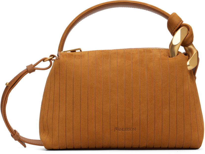 Käsilaukku JW Anderson Suede-Effect Paneled 'The JWA Small Corner' Bag Ruskea | HB0758-LA0375