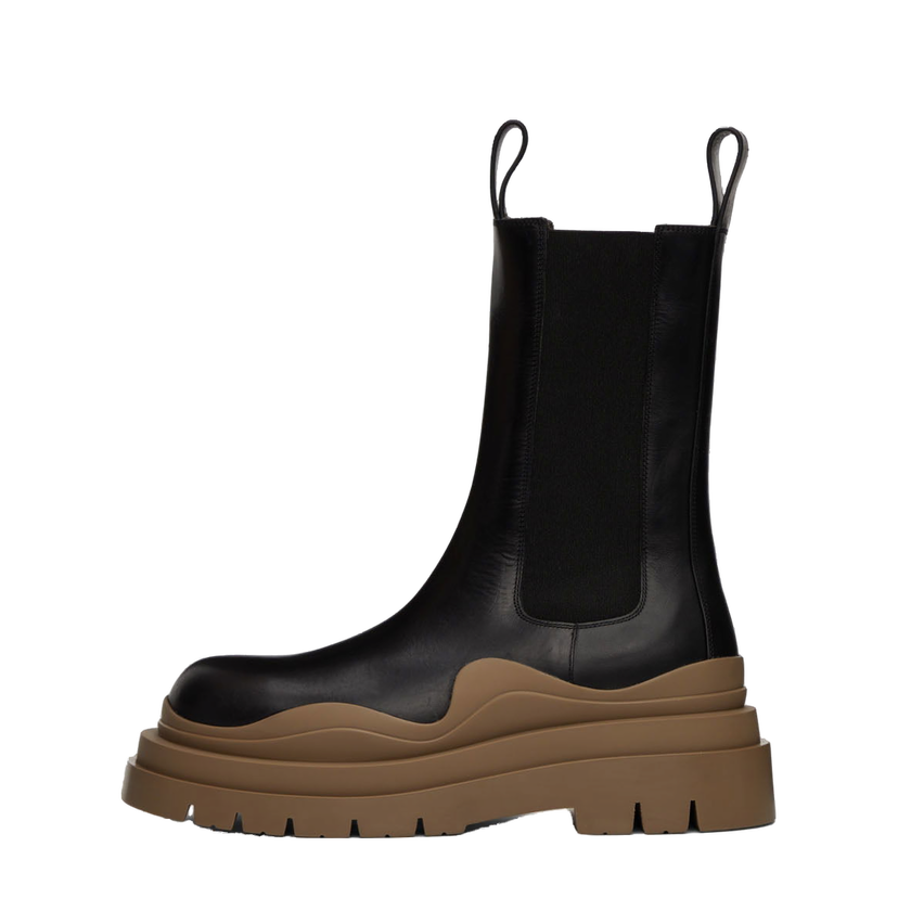 Tennarit ja kengät Bottega Veneta Tire Chelsea Boots "Black Taupe" Ruskea | 630284 VBS50