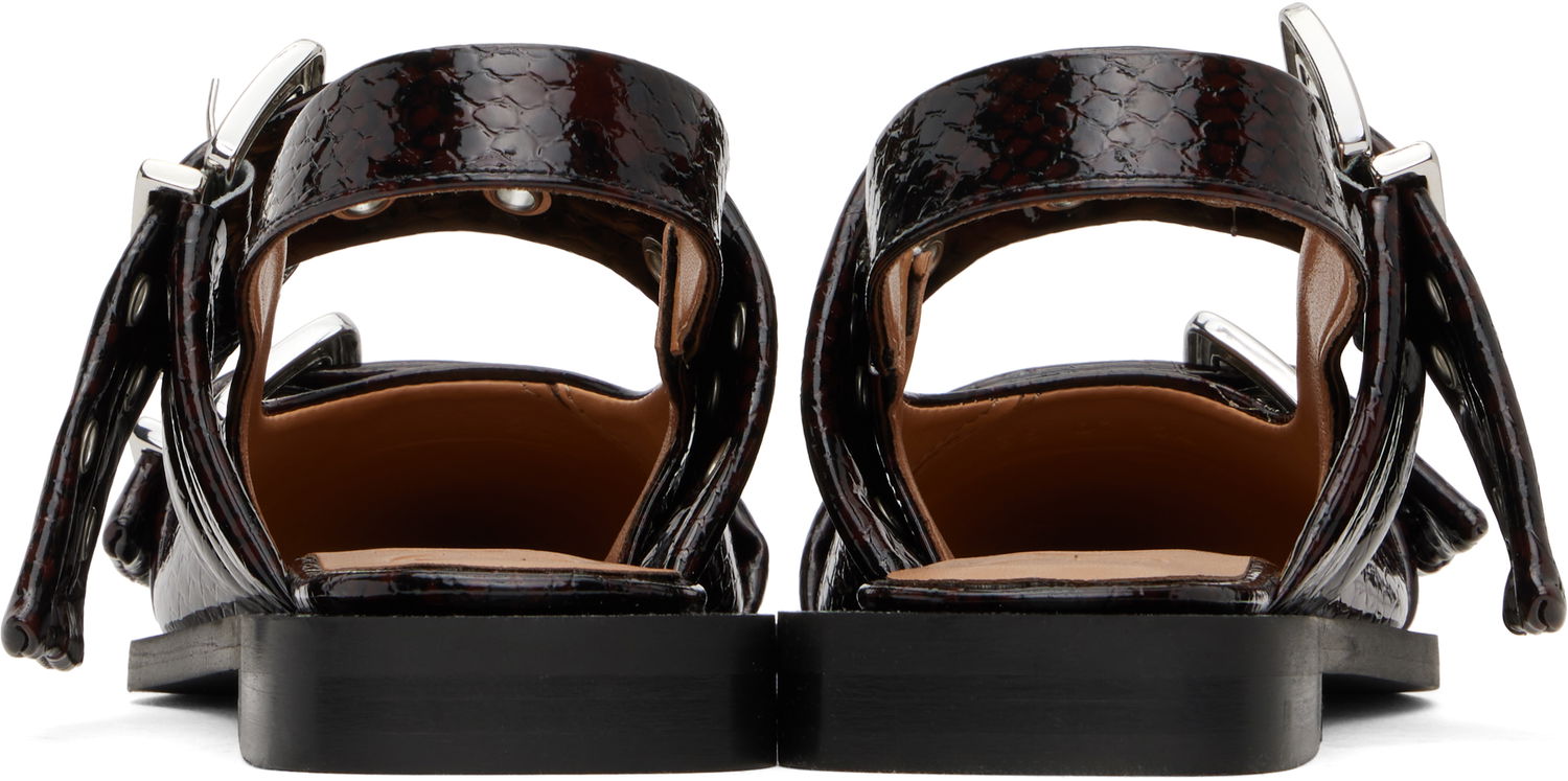 Vyöt GANNI GANNI Snake Buckle Flats Ruskea | S2951, 1