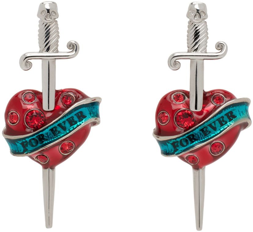Korvakorut Jean Paul Gaultier Jean Paul Gaultier Heart & Sword Drop Earrings Monivärinen | 24/25-U-BO045-X042-91