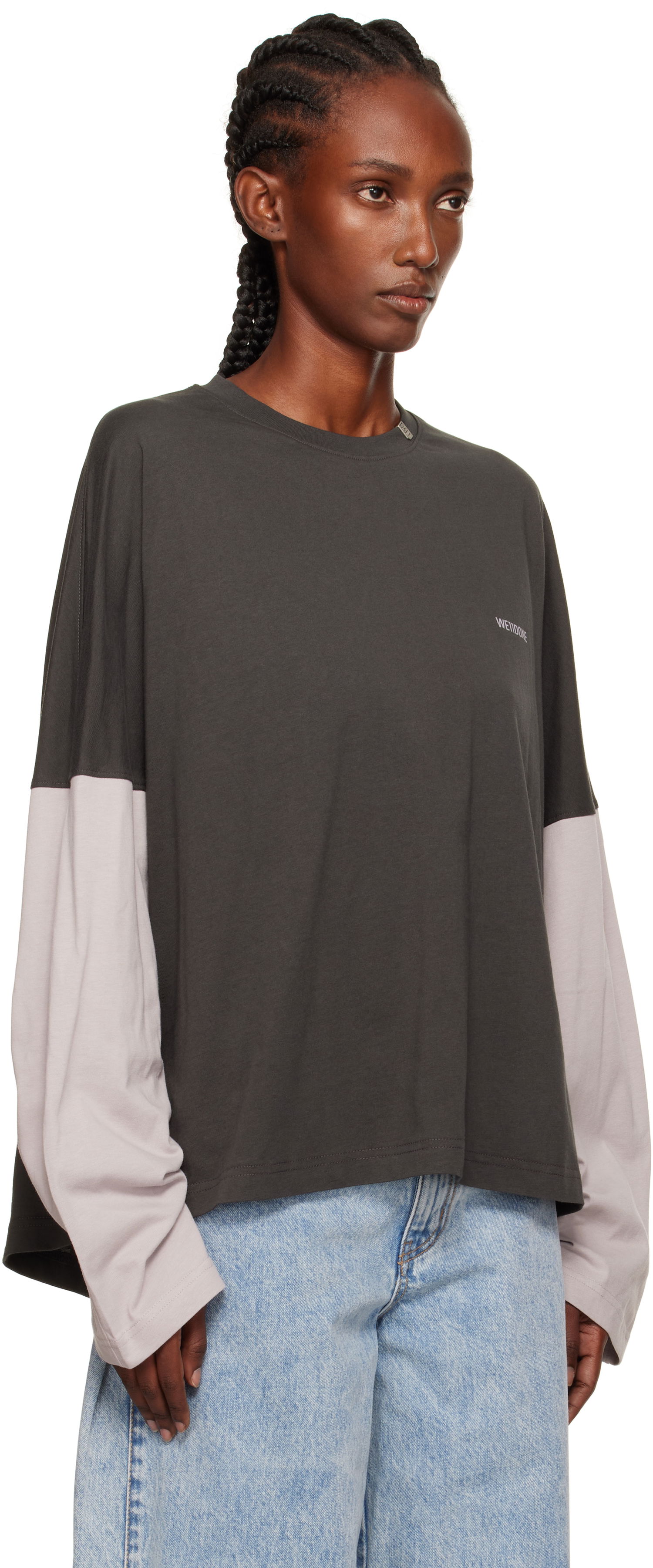 T-paita We11done Coding Long-Sleeved Layered T-shirt Monivärinen | WD-TT2-25-736-U-GY, 1