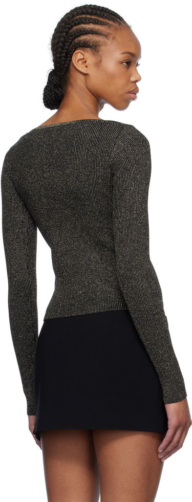Villapaita GANNI GANNI Sparkle Tie String Cardigan Musta | K2358, 2