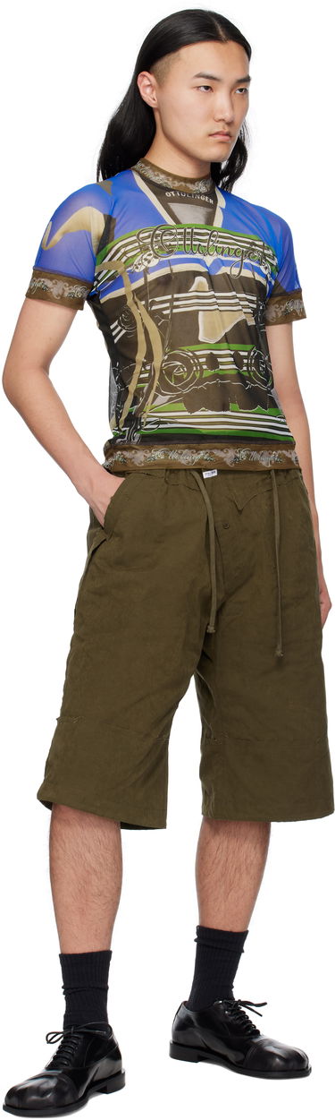 T-paita Ottolinger Ottolinger Printed Mesh T-Shirt Sininen | 101-100501-01, 4