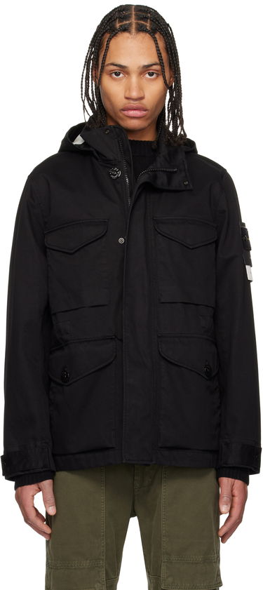 Parka Stone Island Stone Island Field Raso Gommato 3L Jacket Musta | K1S15 4100064 S0034, 0