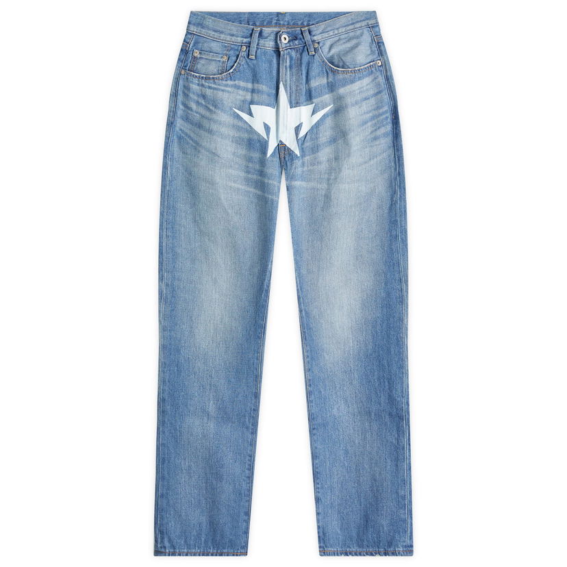 Jeans BAPE Twin Star Relaxed Fot Jeans Sininen | 001DPK801003M-LIG