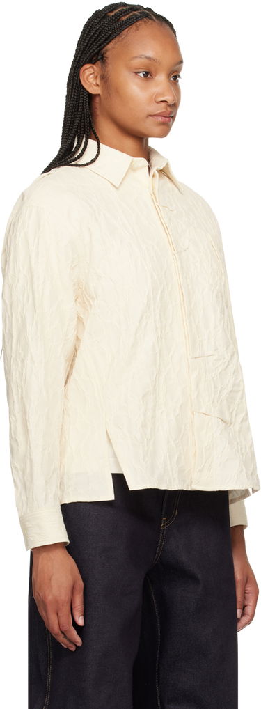 Paita ADER ERROR Textured Button-Up Shirt Beige | BN01SSSH0102IV, 4